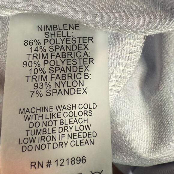 Title Nine Nimblene Blue/Purple Pink Geometric Print Racerback Dress W1011 Sz 6 - Picture 8 of 9